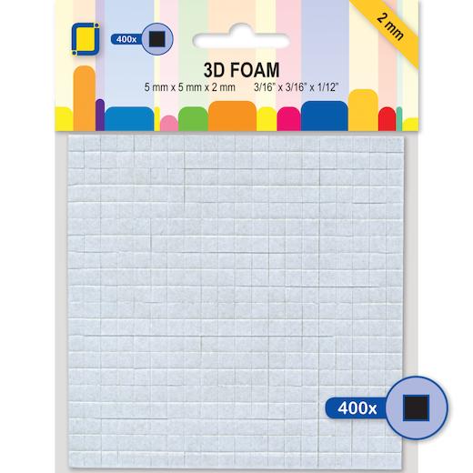 JEJE 5mm x 5mm Square 3D Double Sided Sticky Foam Pads - Picture 9 of 11