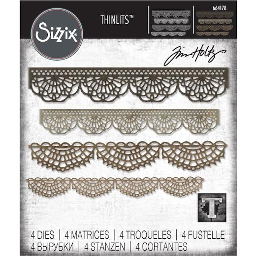 Sizzix Thinlits Cutting Dies Set by Tim Holtz 4pcs - Crochet