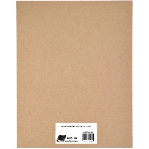 Grafix 8.5"x11" Medium Weight Chipboard 25pcs