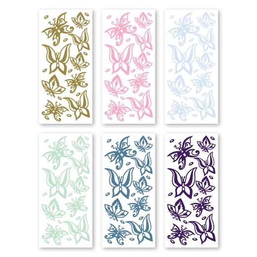 JEJE Peel Off Stickers 6pcs - Butterflies 3.9860 | Buddly Crafts