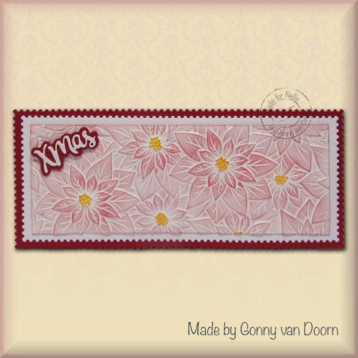 Nellie‘s Choice 3D Embossing Folder Slimline Poinsettia EF3D034