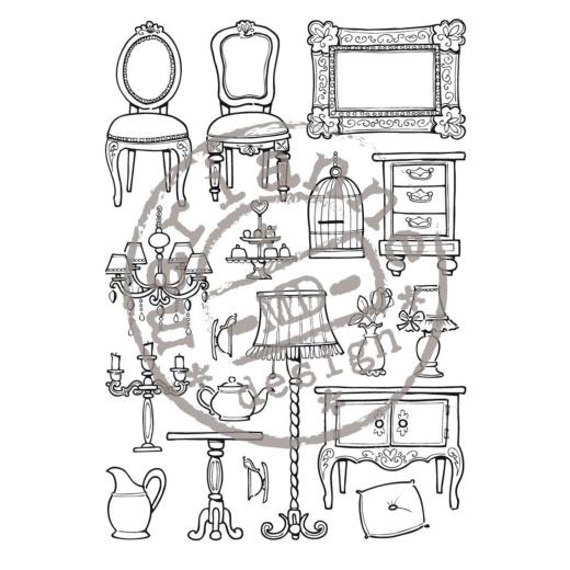 Marianne Design Clear Stamps Eline/'s Doll House EC0143