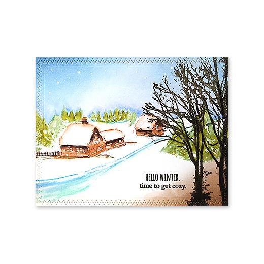 Penny Black Cling Rubber Stamps Snowy Settlement 40864 Buddly Crafts