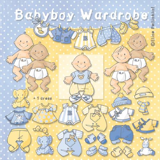 Eline's Digital ClipArt Set – Baby Boy Wardrobe | Buddly Crafts