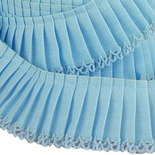 Byetsa 35mm Crochet Edge Pleated Cotton Trim 1m #75416 - Picture 5 of 8
