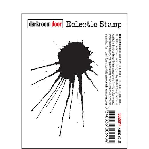 Darkroom Door Eclectic Cling Rubber Stamp DDES044 Paint Splat