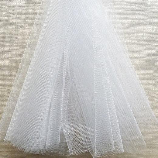 Tulle Net Fabric 140cm Wide - 1m White Glimmer | Buddly Crafts