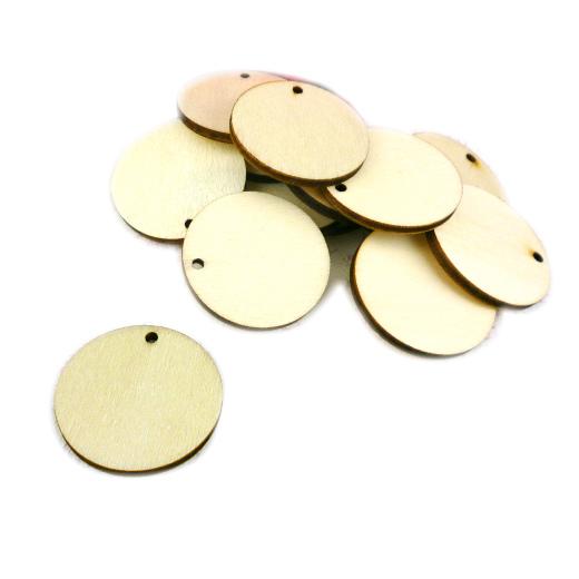 50pcs Buddly Crafts Wooden Flower Buttons