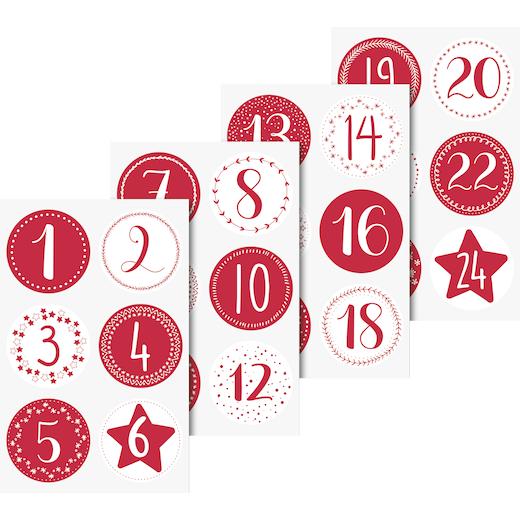 Pegatinas Heyda Ø 40 mm números de Adviento 24 un. - Imagen 6 de 10