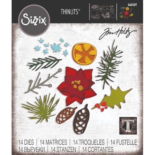 Sizzix Thinlits Die Set 14pcs - Modern Festive by Tim Holtz 666069 ...