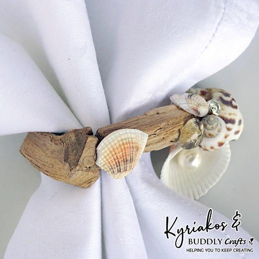 Seashell & Driftwood Napkin Rings Buddly Crafts